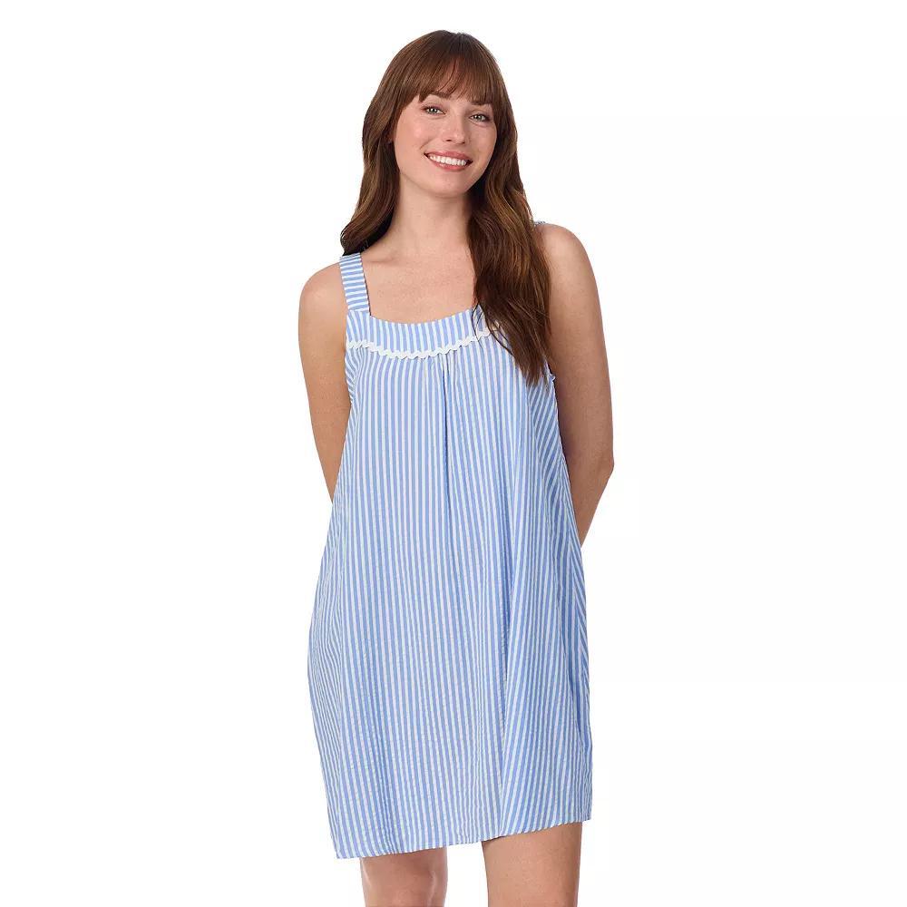 Women's Draper James Seersucker Chemise, Size: XL, Blue Stripe Product Image