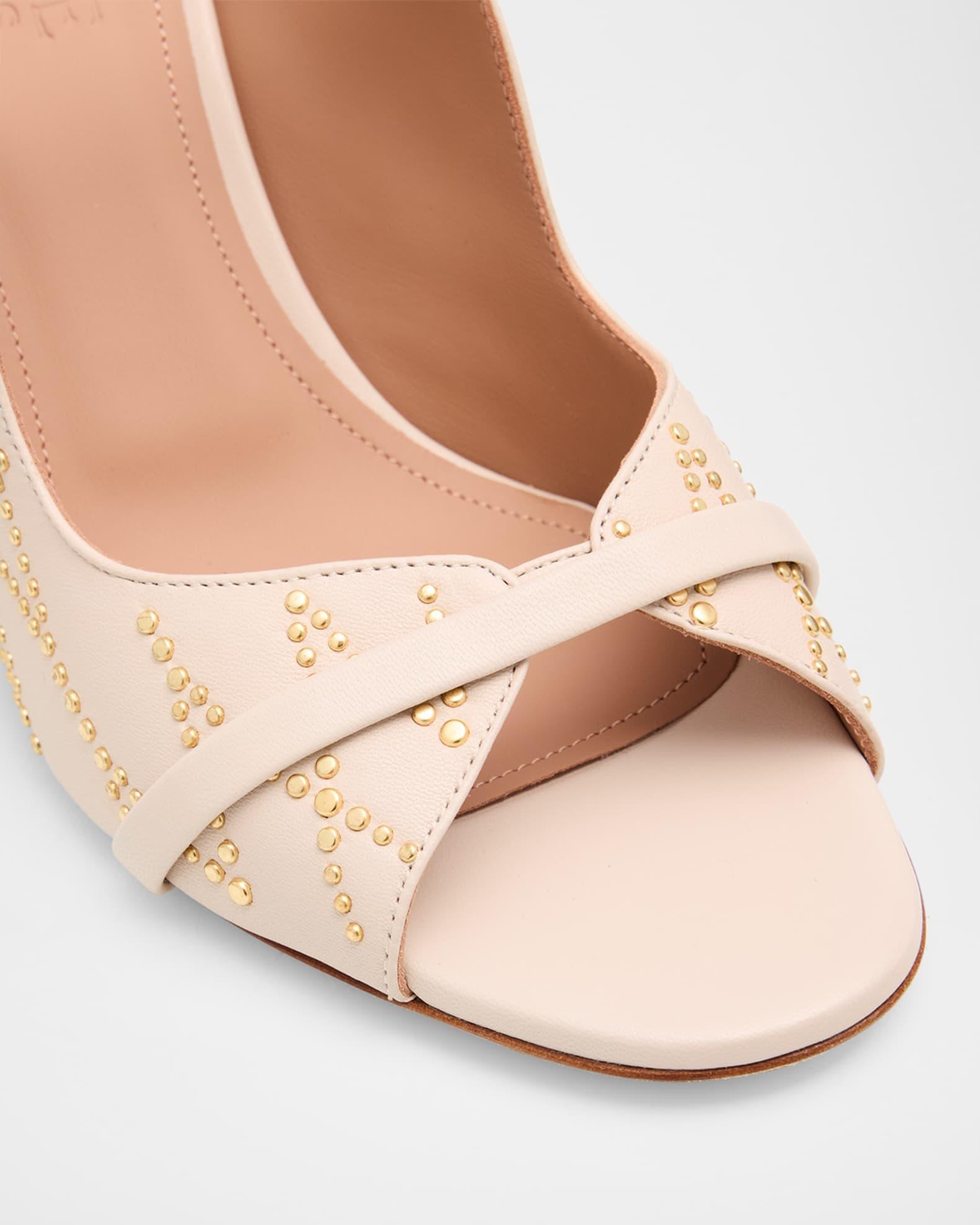 Norah Nappa Leather Block-Heel Sandals Product Image