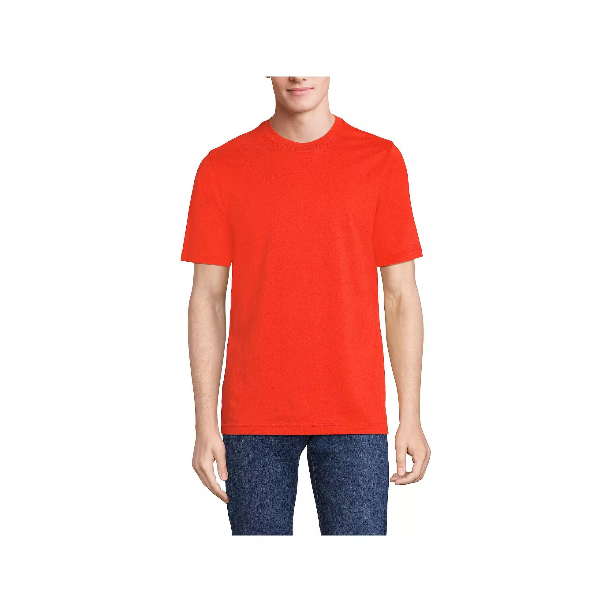 Men's Lands' End Super-T Short Sleeve T-Shirt, Size: Large, Rich Red Product Image