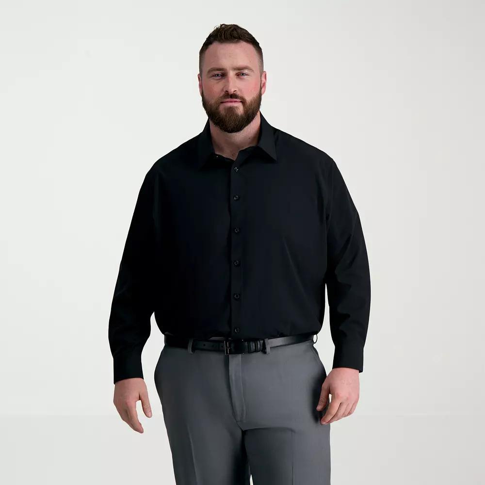 Big & Tall Haggar Smart Wash Classic Fit Solid Dress Shirt, Mens Product Image