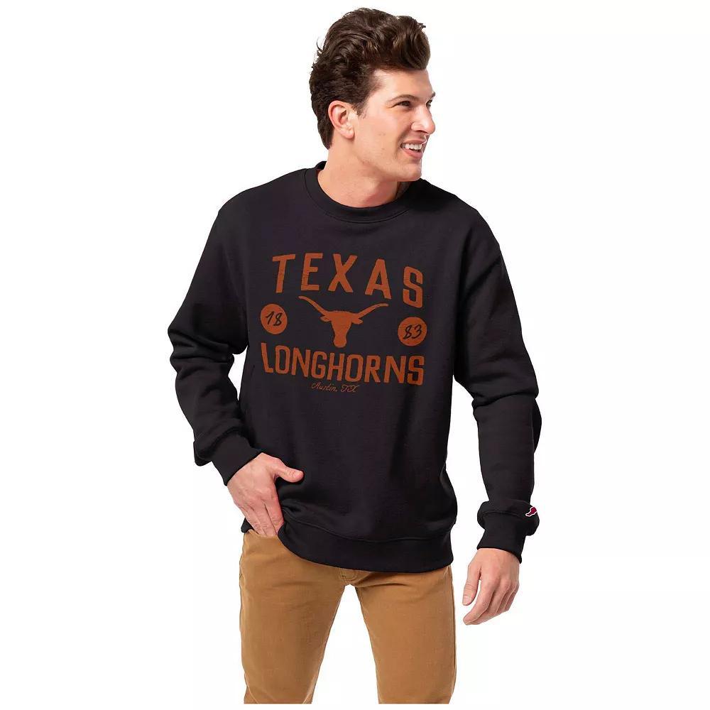 Men's League Collegiate Wear Black Texas Longhorns Bendy Arch Essential Pullover Sweatshirt, Size: Large Product Image