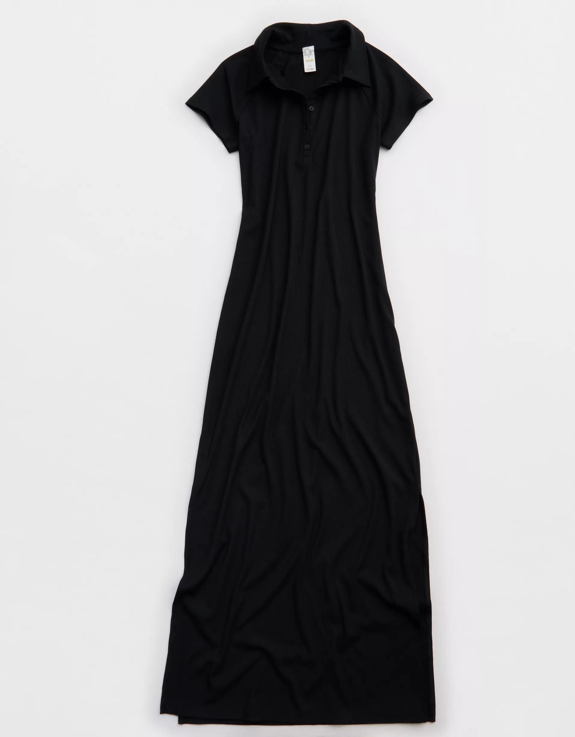 OFFLINE By Aerie Thumbs Up Heavyweight Polo Maxi Dress Product Image
