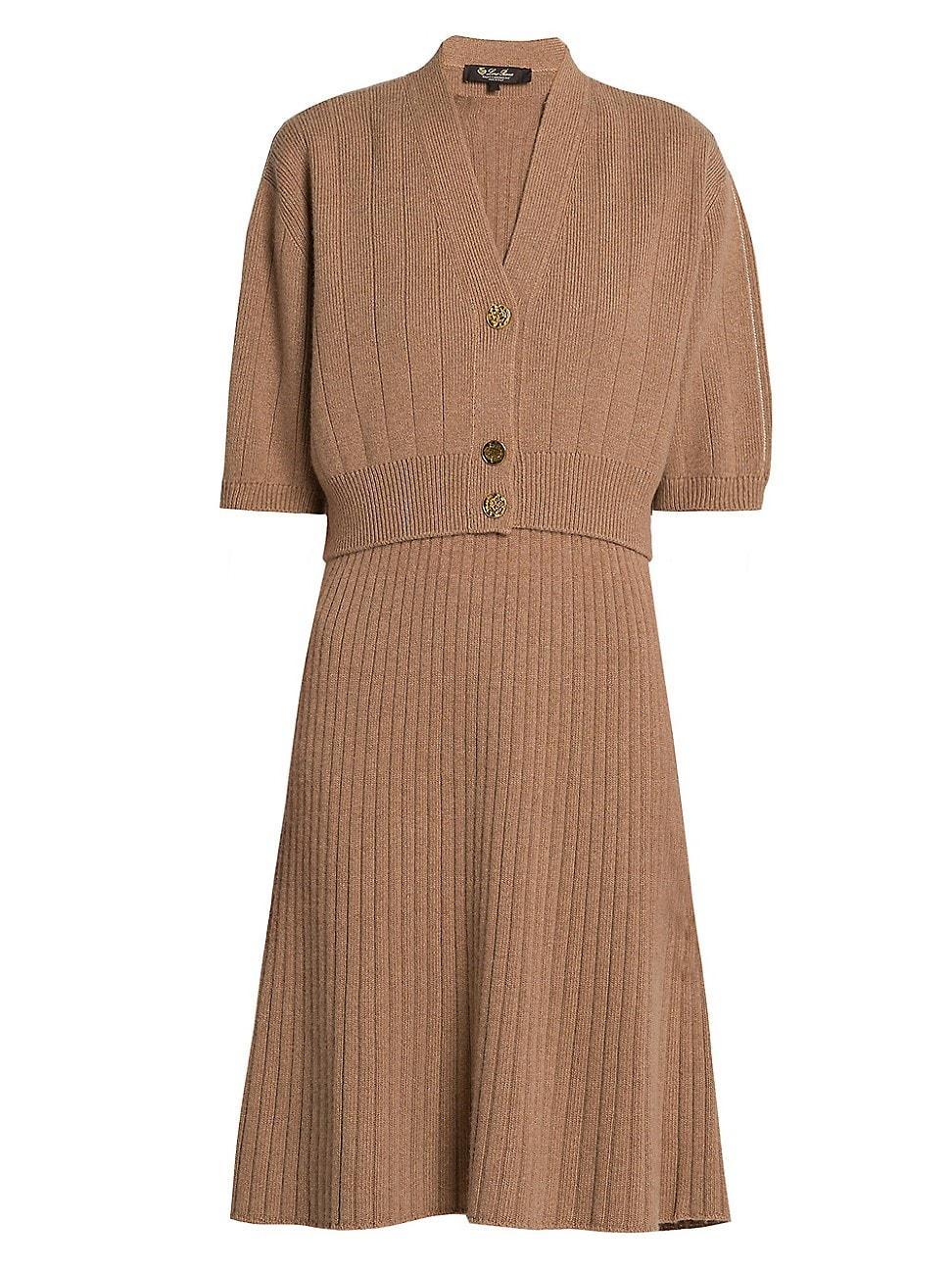 Cervatto Short-Sleeve Baby Cashmere Cardigan Product Image