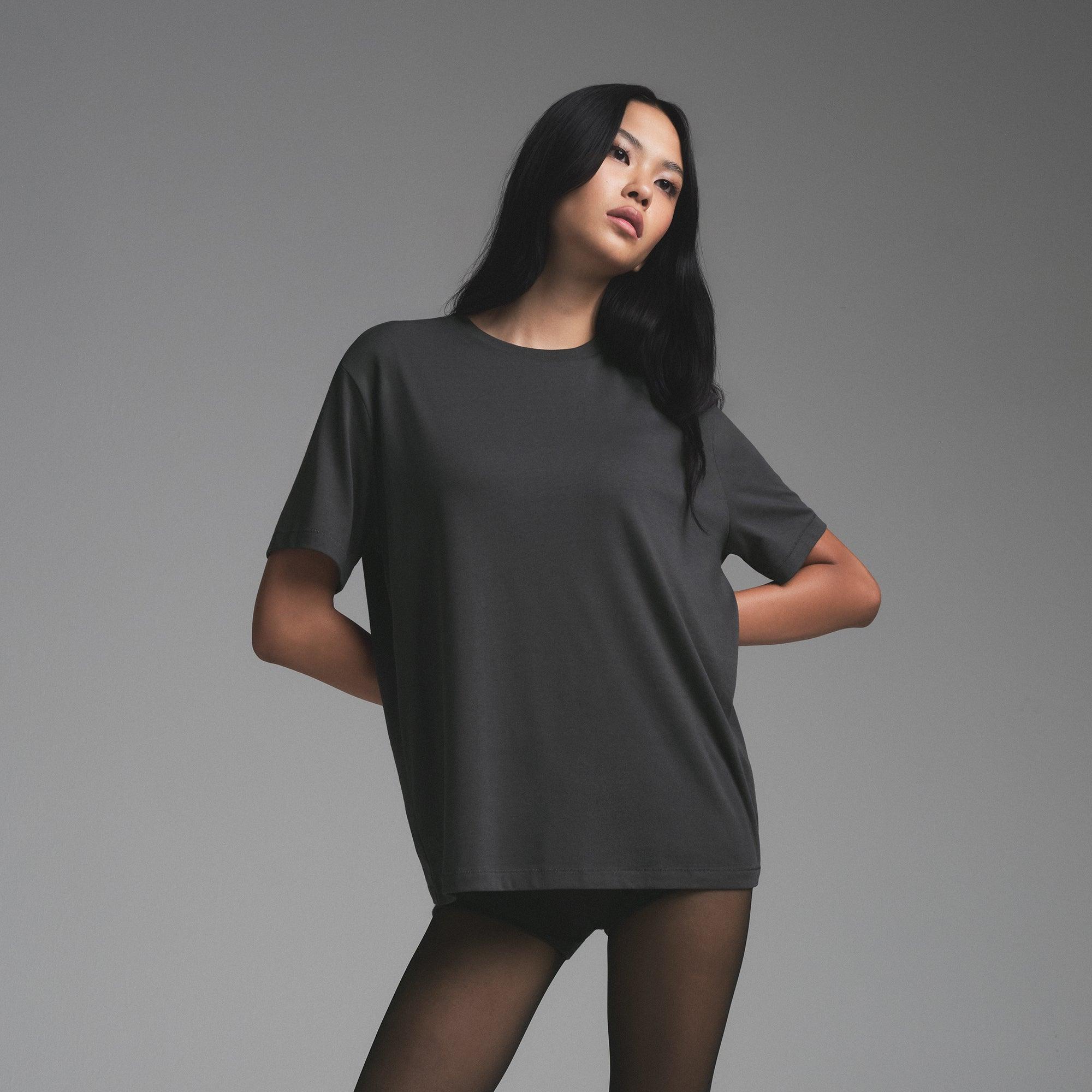 RELAXED TEES OVERSIZED LONG T-SHIRT | ASH Product Image