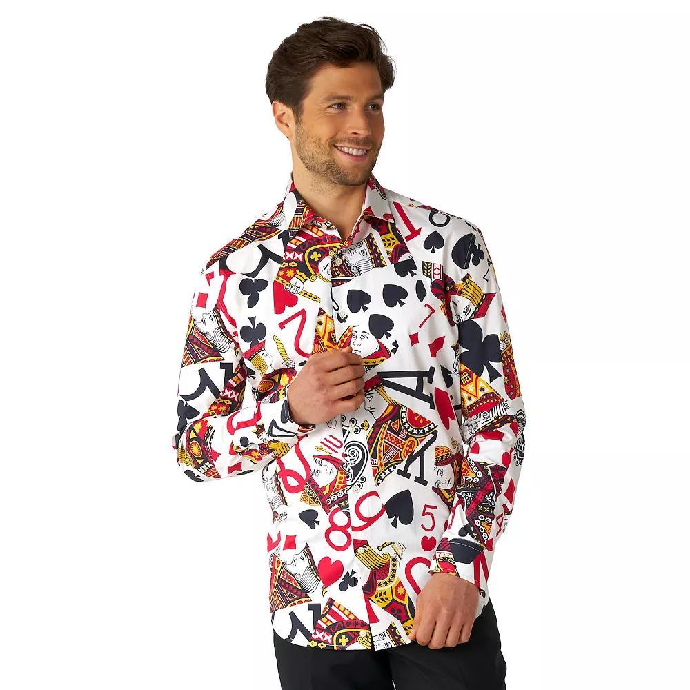 Men's OppoSuits Button-Down Dress Shirt, Size: XS, King Of Clubs Product Image