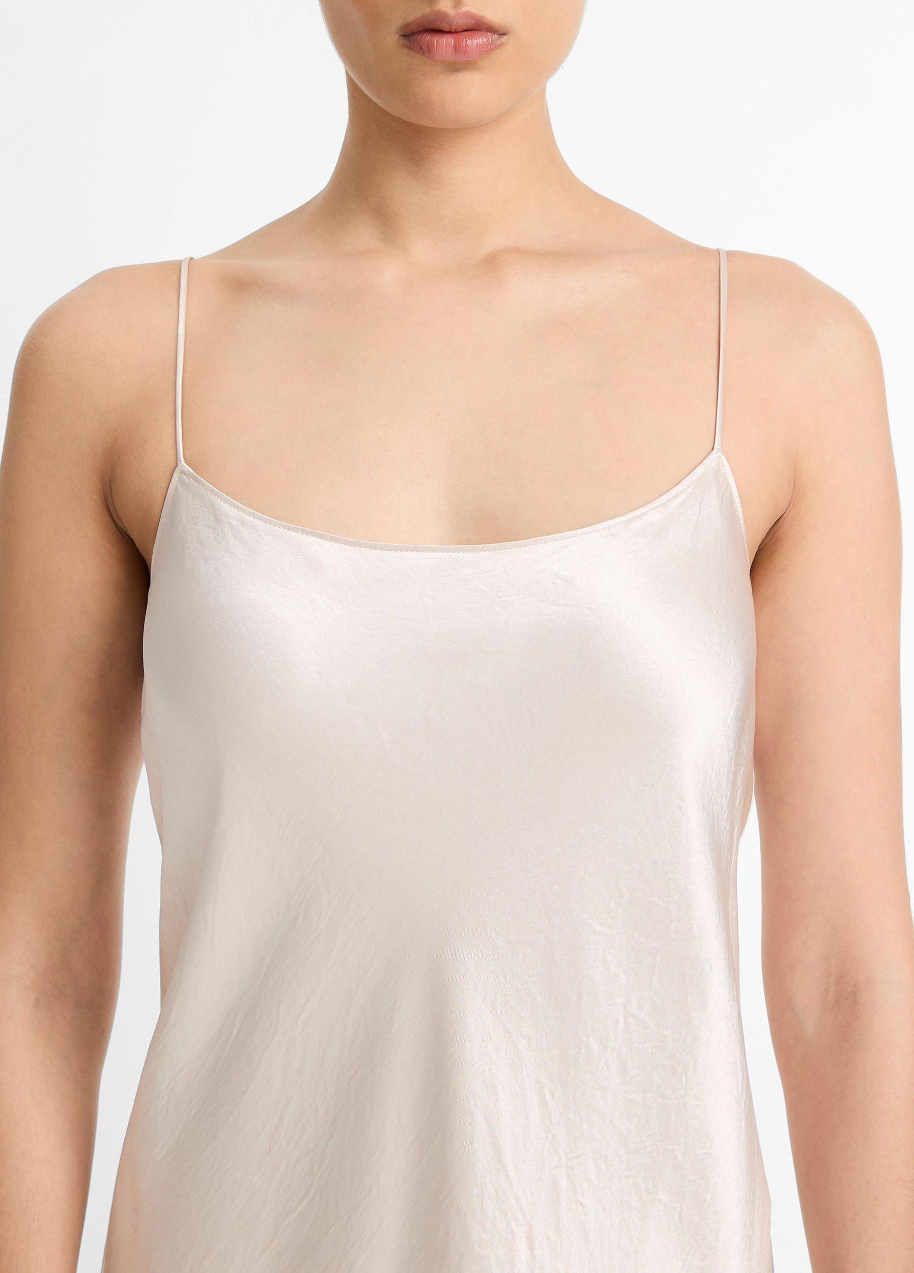 Womens Satin Slip Dress, Champagne, Size S Vince Product Image
