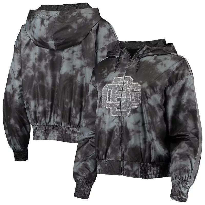 Women's Mitchell & Ness Black Green Bay Packers Galaxy Full-Zip Windbreaker Hoodie Jacket, Size: 2XL Product Image