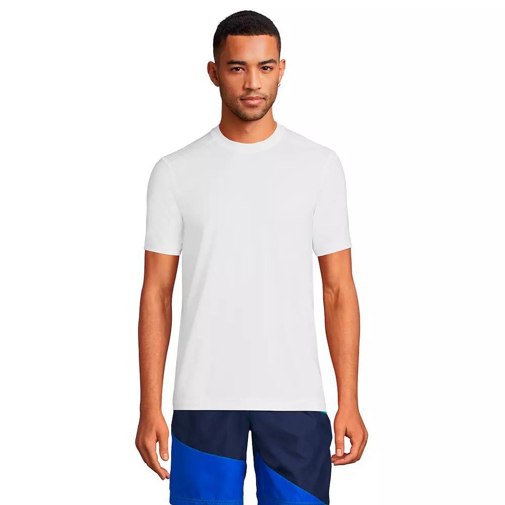 Big & Tall Lands' End SPF Short Sleeve Tee, Men's, Size: XXL Tall, White Product Image