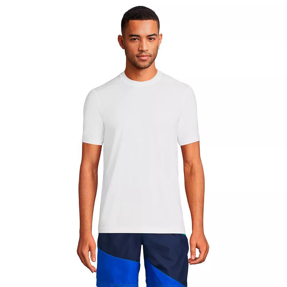 Big & Tall Lands' End SPF Short Sleeve Tee, Men's, Size: XXL Tall, White Product Image