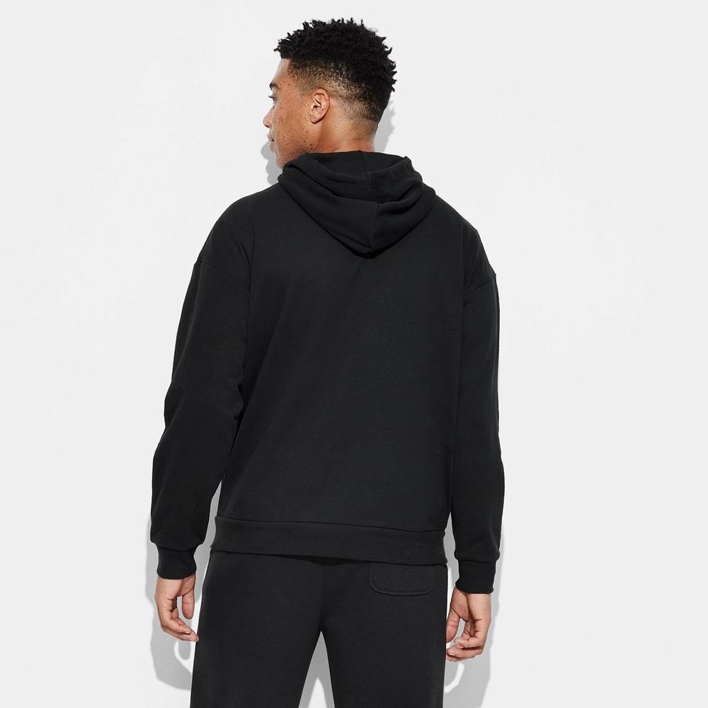 Mens Regular Fit Hooded Pullover Sweatshirt - Original Use Black XL Product Image