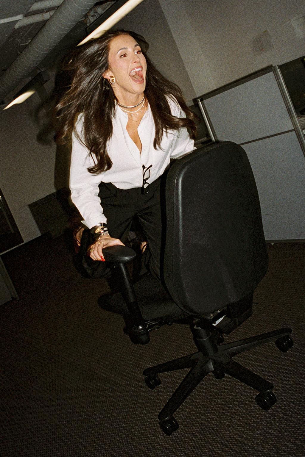 Gisele White Poplin Button Down Product Image