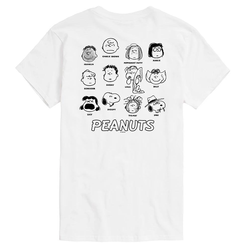 Big & Tall Peanuts Group Faces Graphic Tee, Mens Product Image