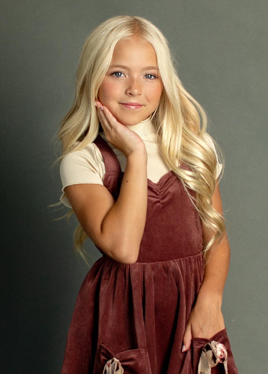 Shana Mock Neck in Ecru Girls Product Image