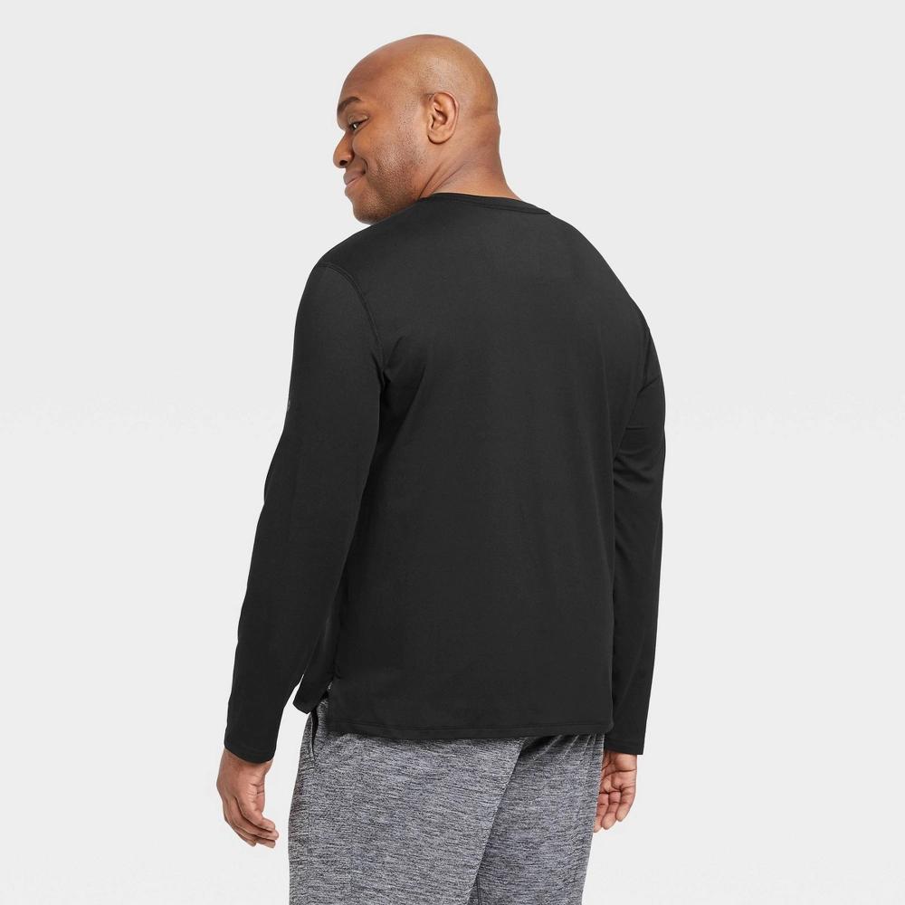 Men's Long Sleeve Performance T-Shirt - All In Motion™ Black S: Recycled Polyester, Spandex, Moisture Wicking Product Image