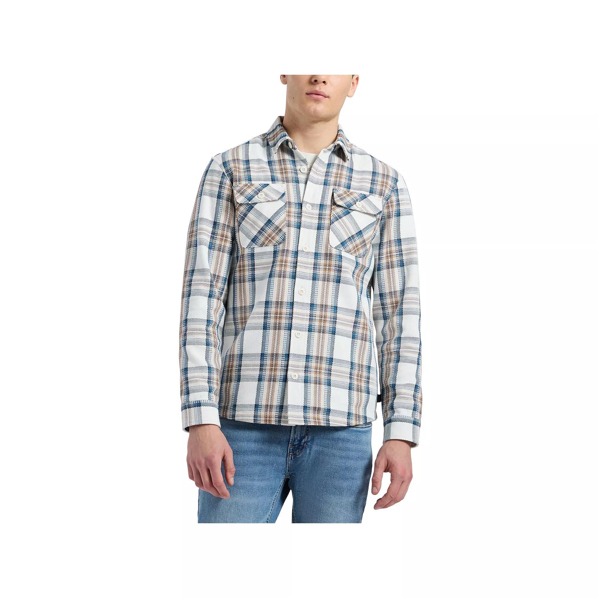 Men's Buffalo Jeans Plaid Shacket, Size: Medium, Milk Product Image
