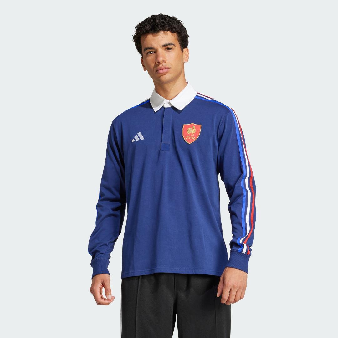 adidas France Long Sleeve Culture Jersey Dark Blue XS Mens Product Image