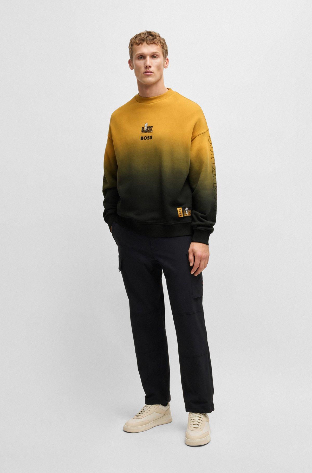 BOSS x NFL cotton sweatshirt with gold-tone embroidery Product Image