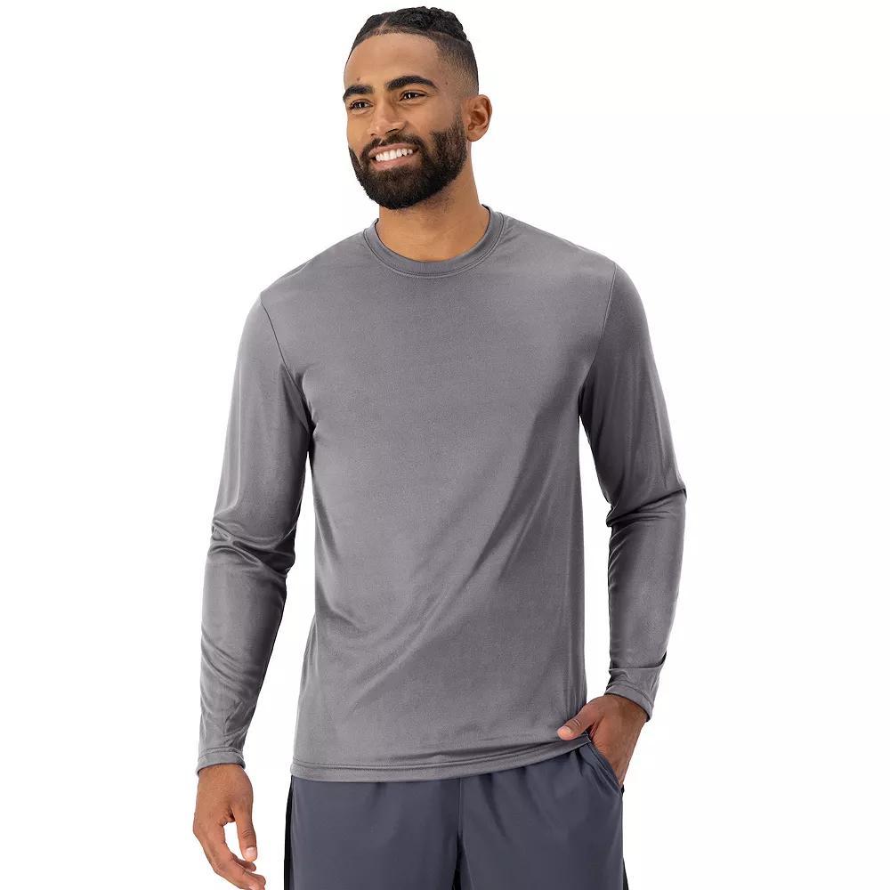 Men's Hanes® CoolDRI Long Sleeve Performance Tee, Size: XL, Blue Product Image