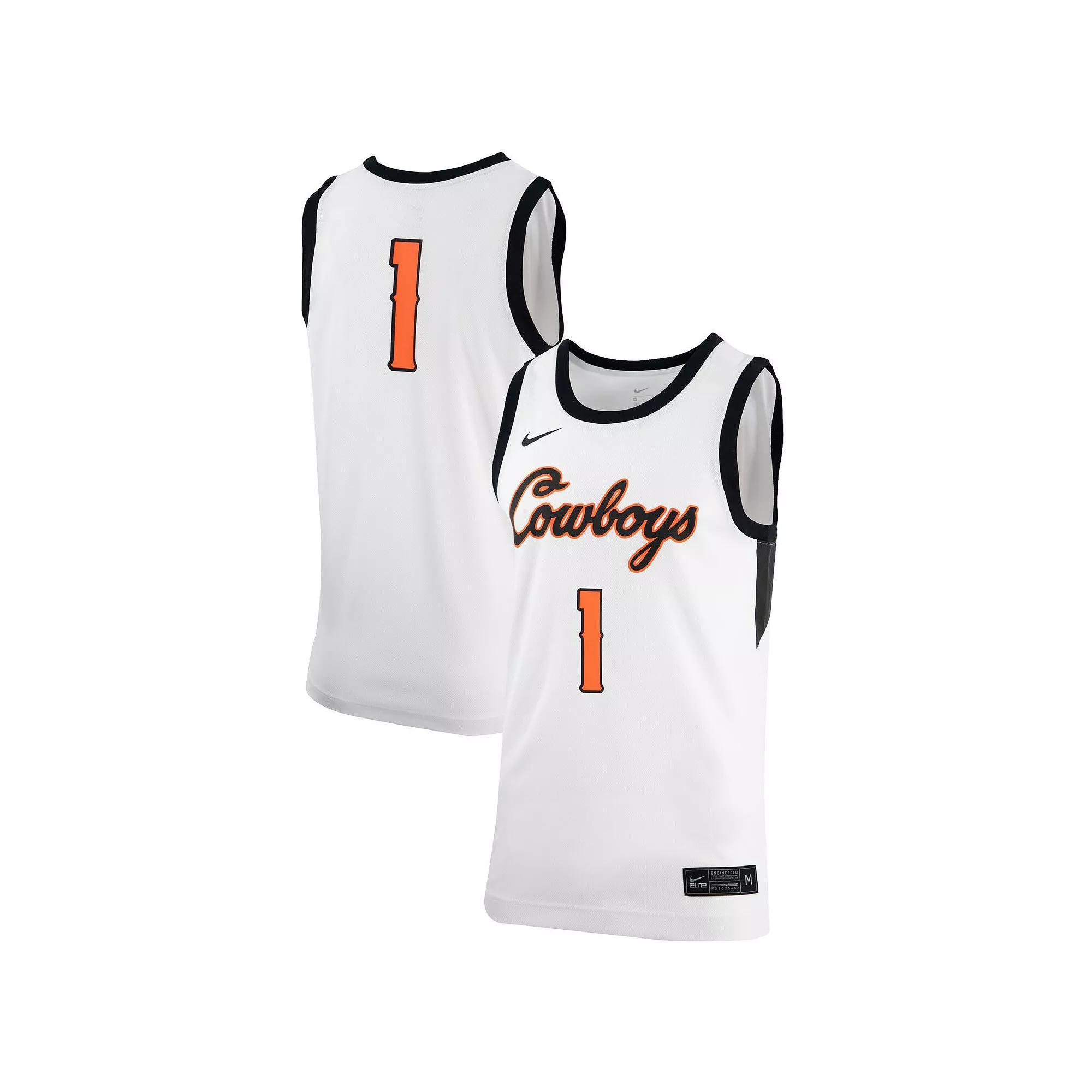 Men's Nike White Oklahoma State Cowboys Retro Replica Basketball Jersey, Size: XL Product Image