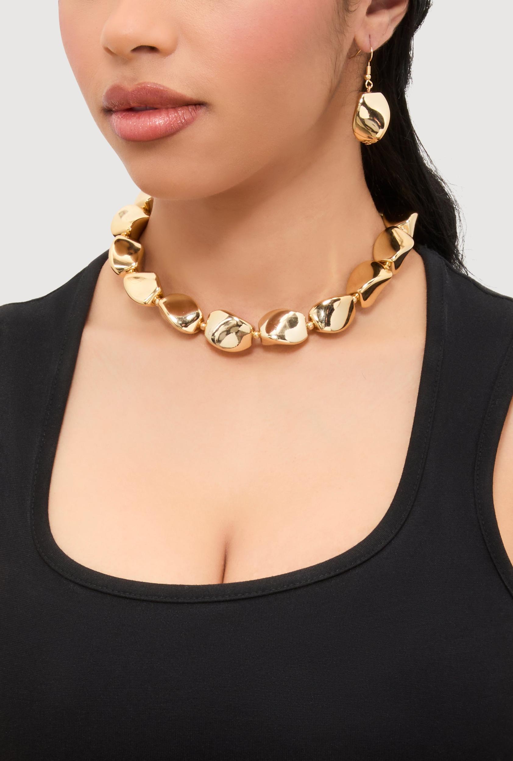 Butterfly Cubic Zirconia Layered Necklace and Earrings Set Female Product Image