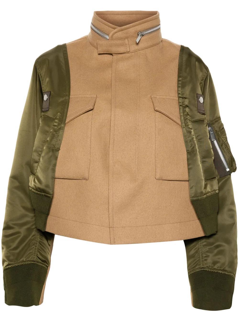 SACAI Contrast-panel Jacket In Multicolour Product Image