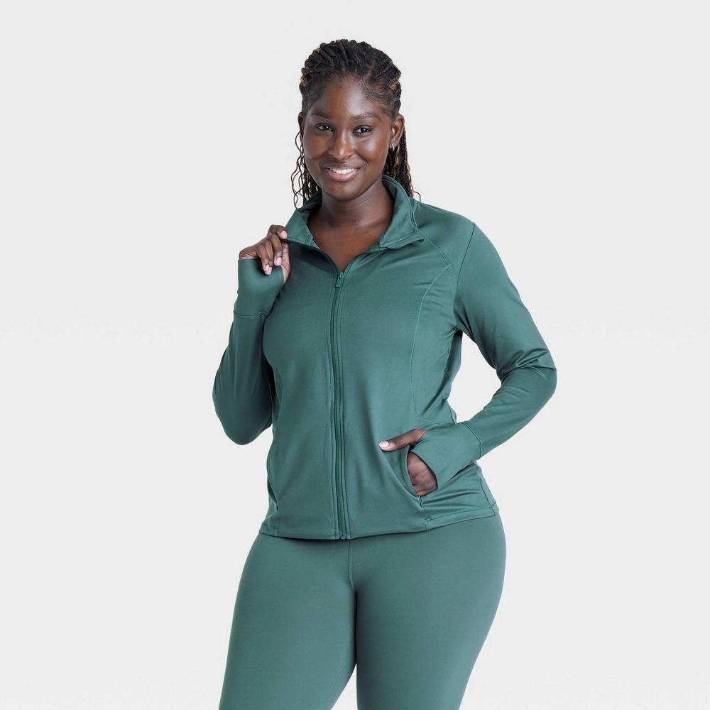 Women's Full Zip Jacket - All In Motion™ Green XS Product Image