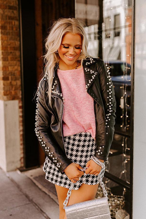 Afternoon Date Knit Sweater in Pink Product Image