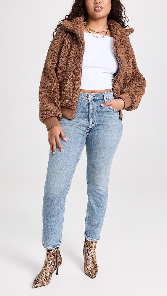 AGOLDE Riley Long High Rise Straight Jeans | Shopbop Product Image