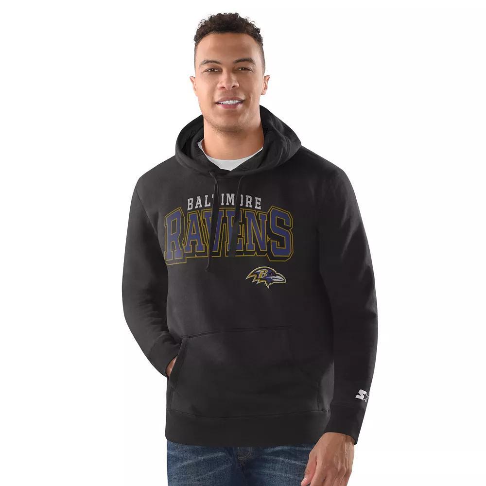 Men's Starter Black Baltimore Ravens Vintage Pullover Hoodie, Size: XL Product Image
