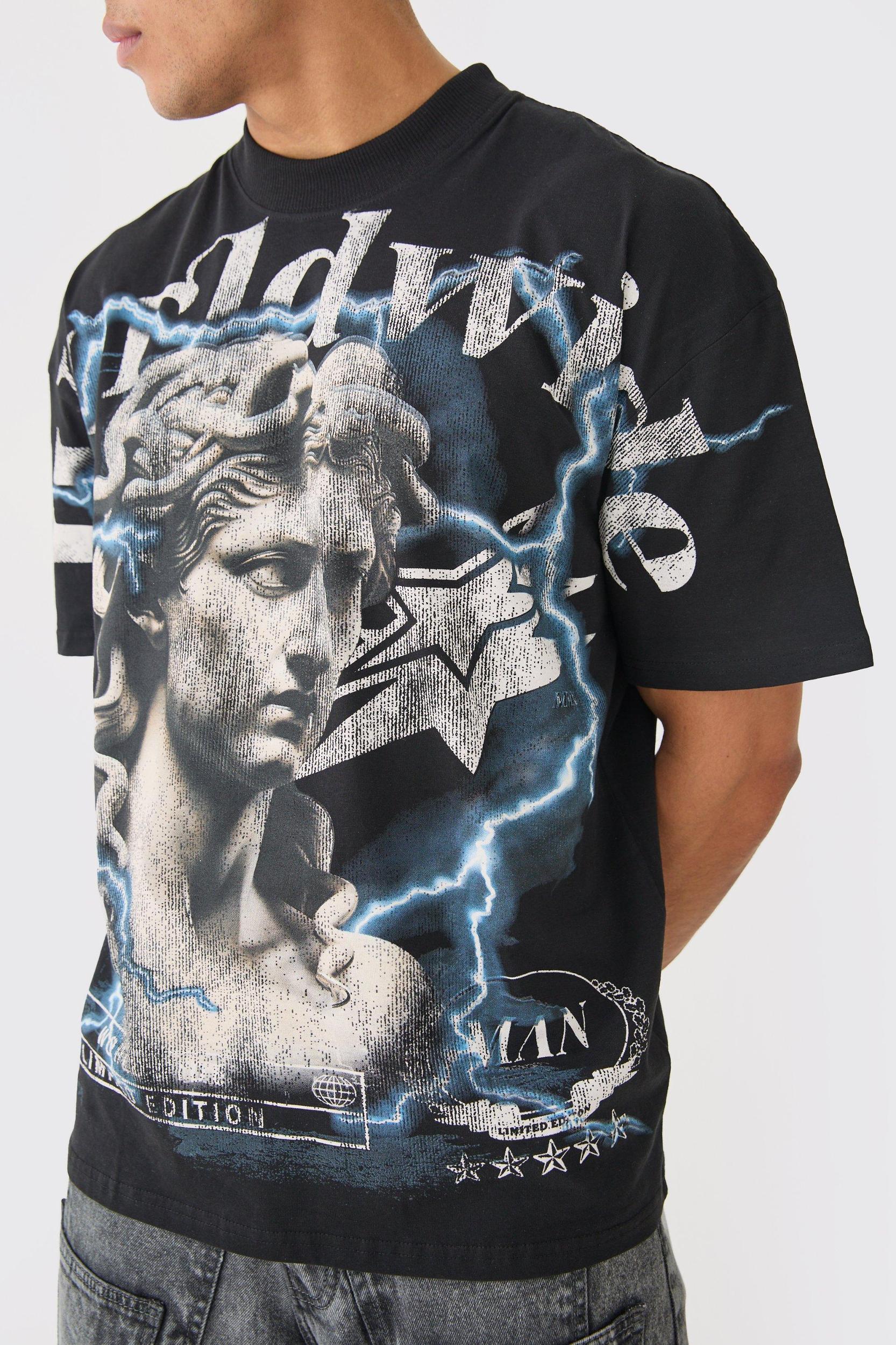 Oversized Renaissance Over Seams T-shirt | boohooMAN USA Product Image