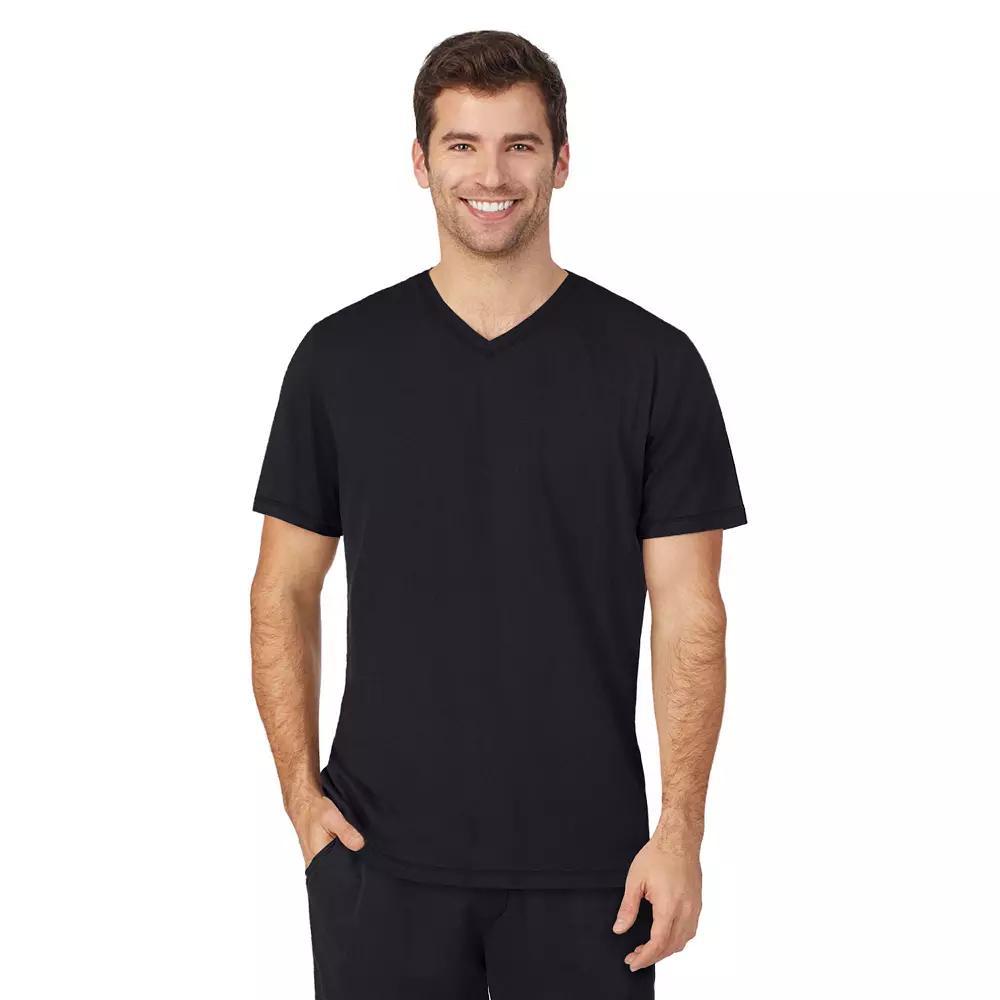 Men's Cuddl Duds® Far-Infrared Enhance V-Neck Pajama Tee, Size: XL, Green Product Image