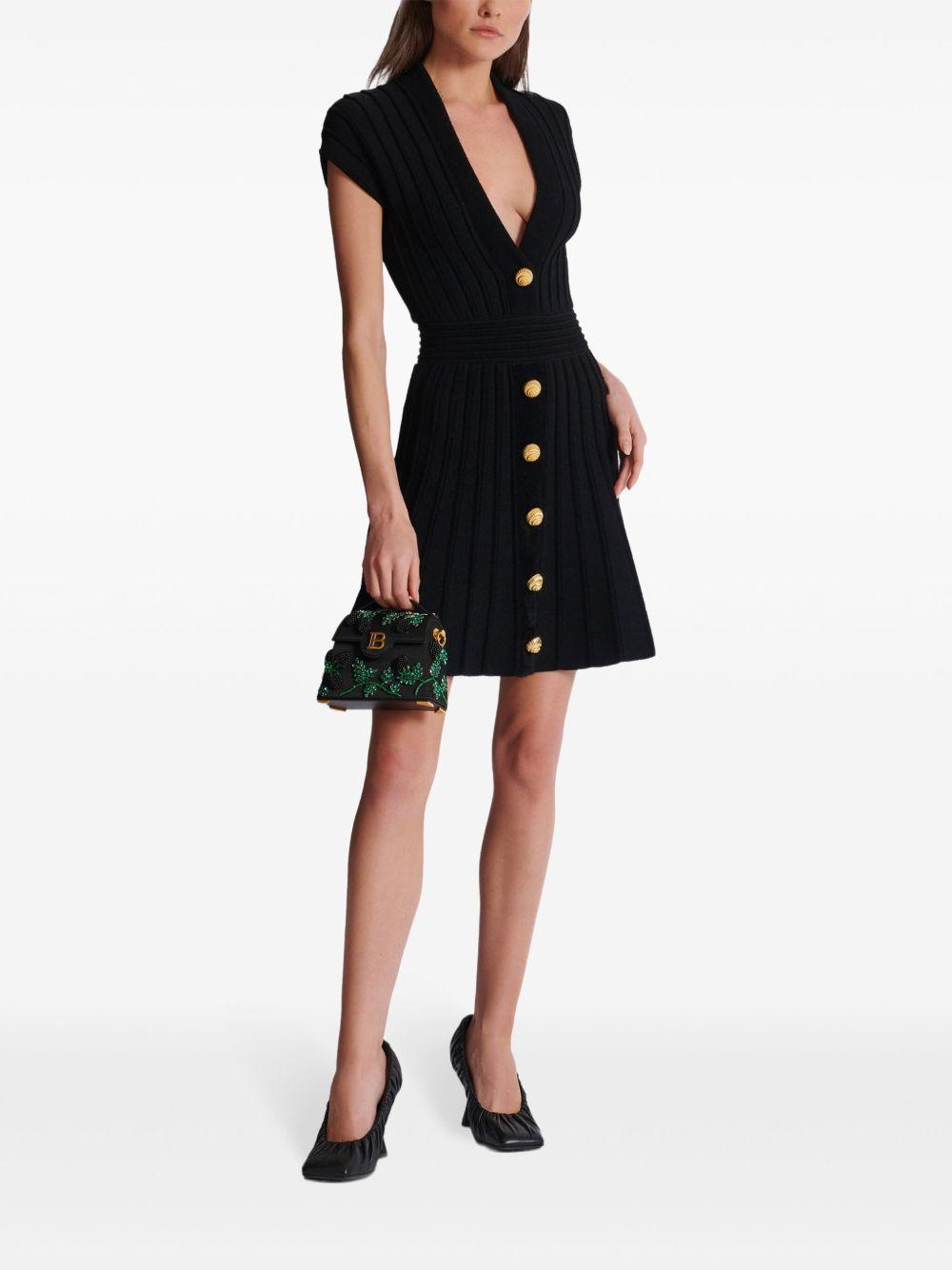 buttoned velvet mini dress Product Image