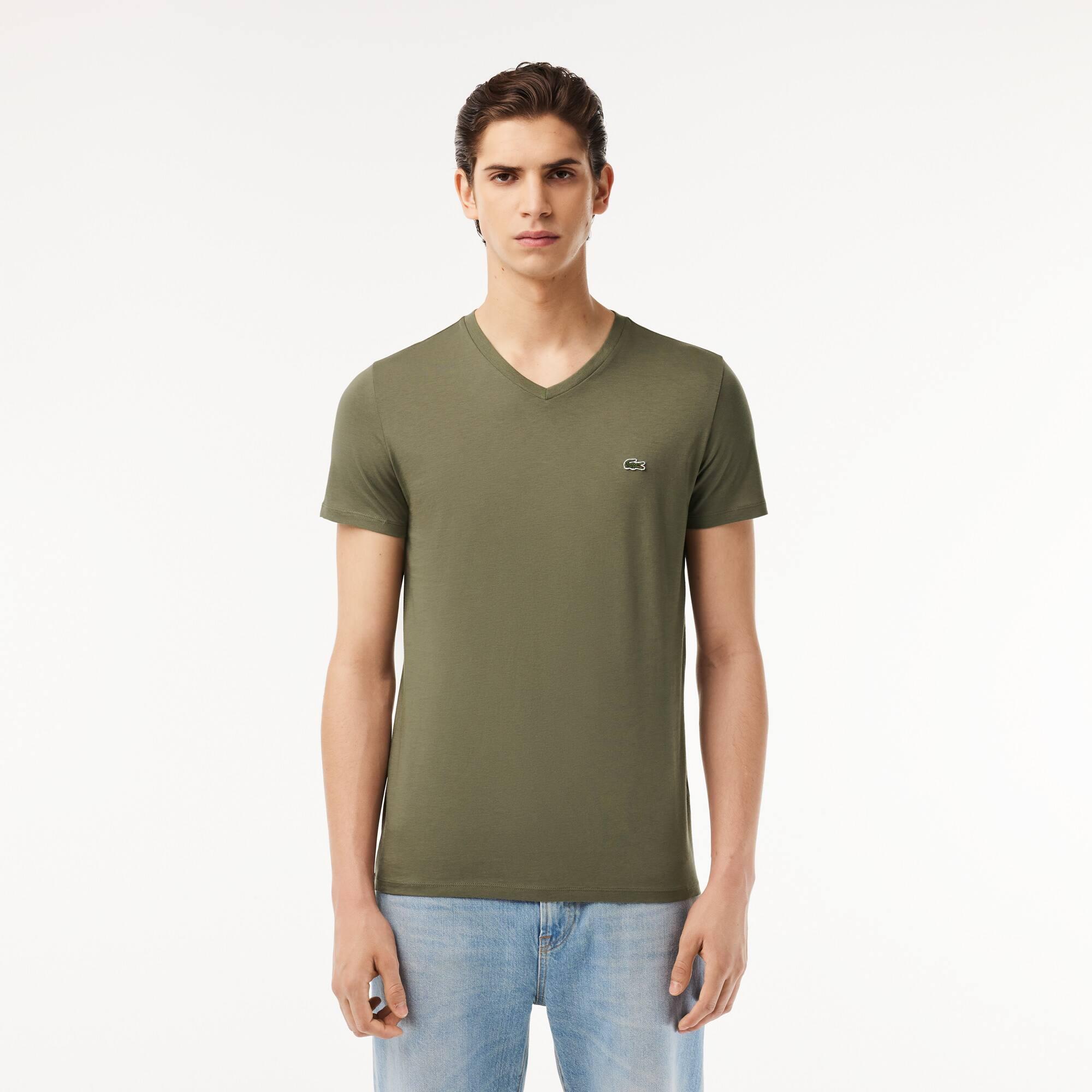 Men's Lightweight Pima Cotton V-Neck T-Shirt Product Image