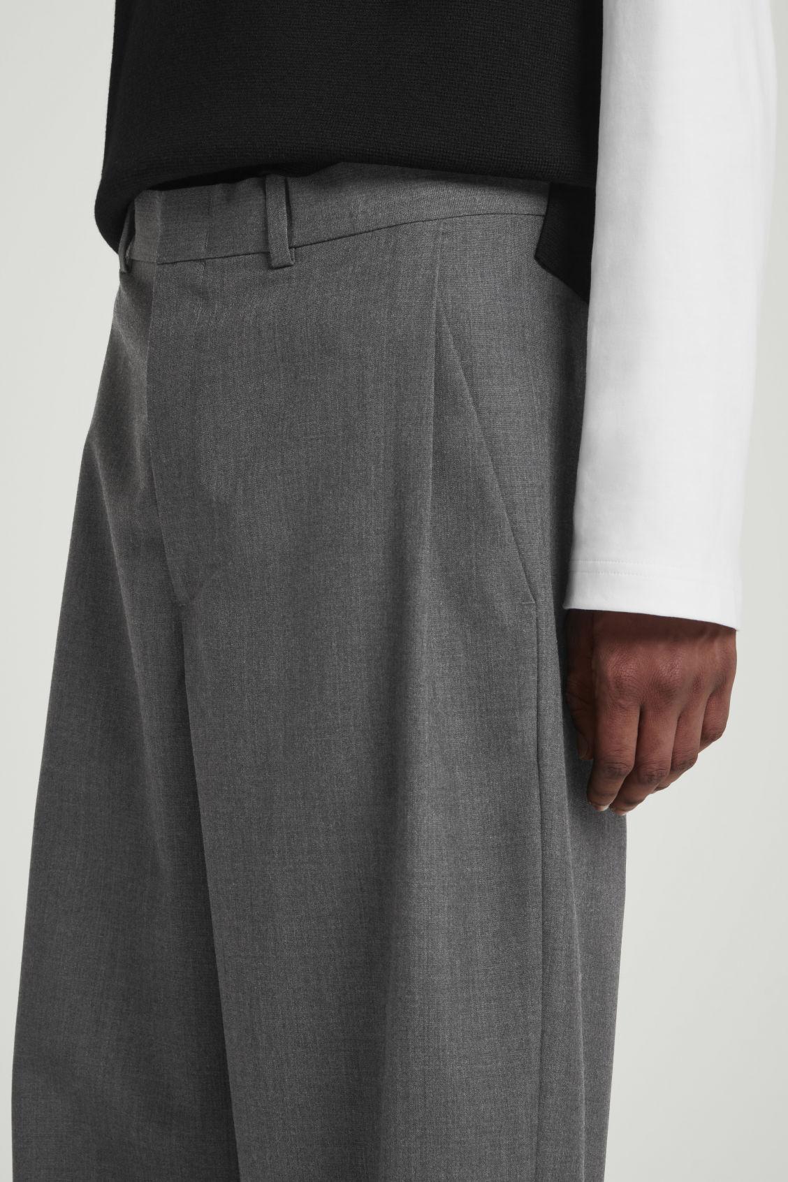 WOOL-HOPSACK PANTS - WIDE Product Image