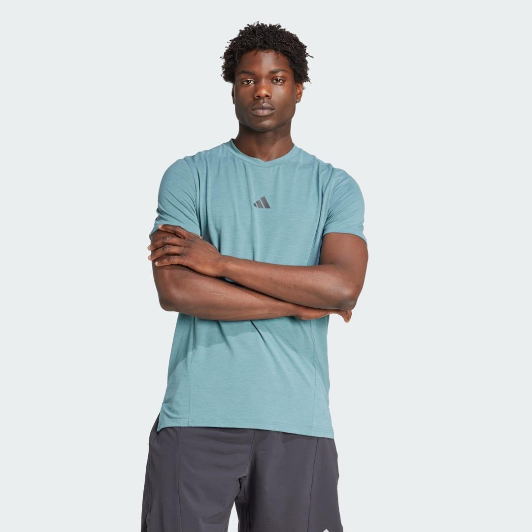 adidas Designed for Training Workout Tee Pure Ruby L Mens Product Image