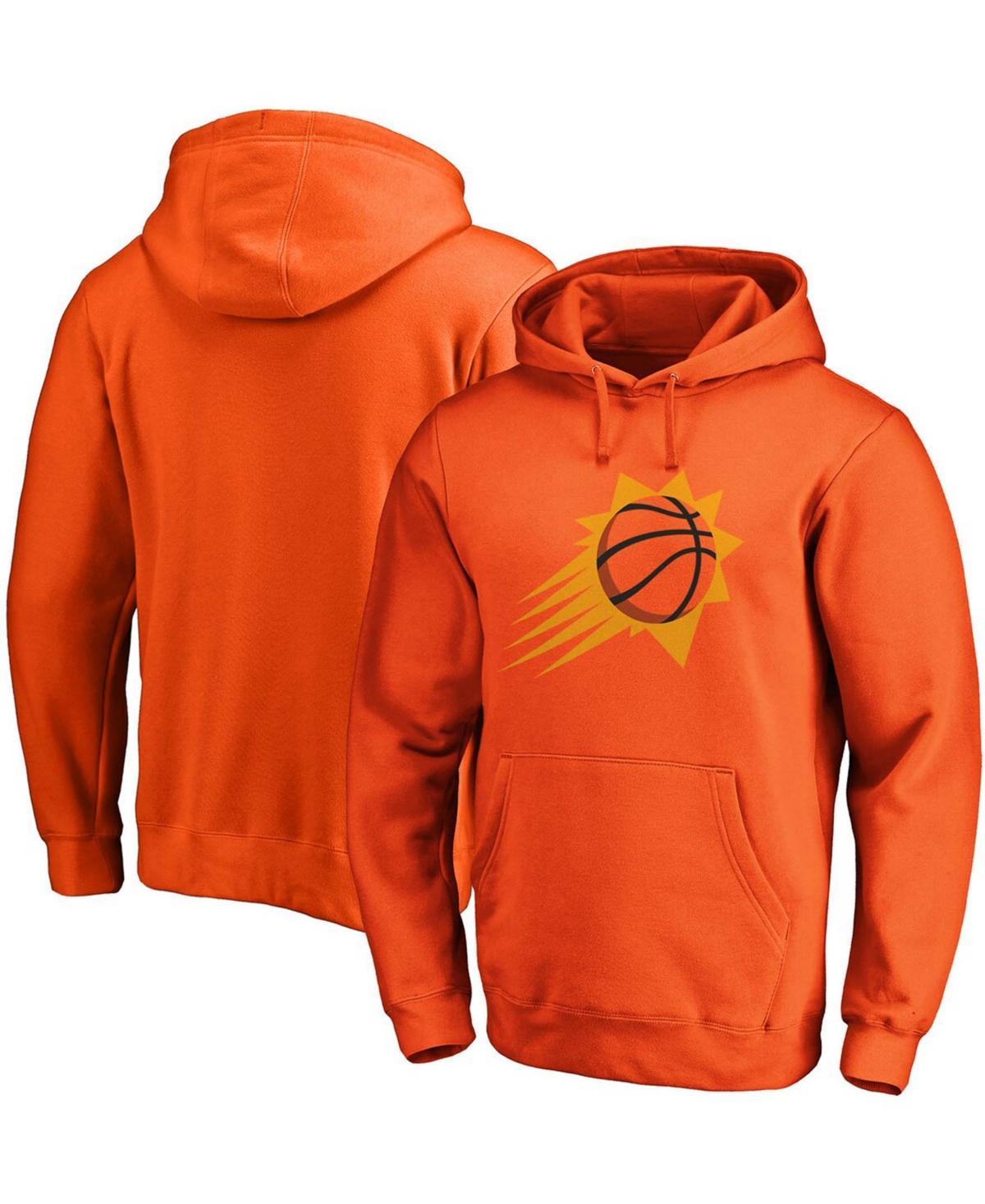 Men's Fanatics Branded Orange Phoenix Suns Icon Primary Logo Fitted Pullover Hoodie, Size: Medium, Phx Orange Product Image