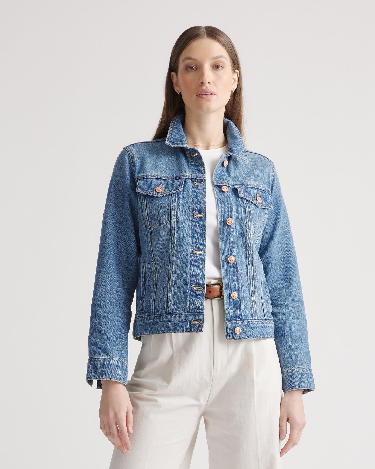 Women's 100% Organic Cotton Denim Jacket Product Image