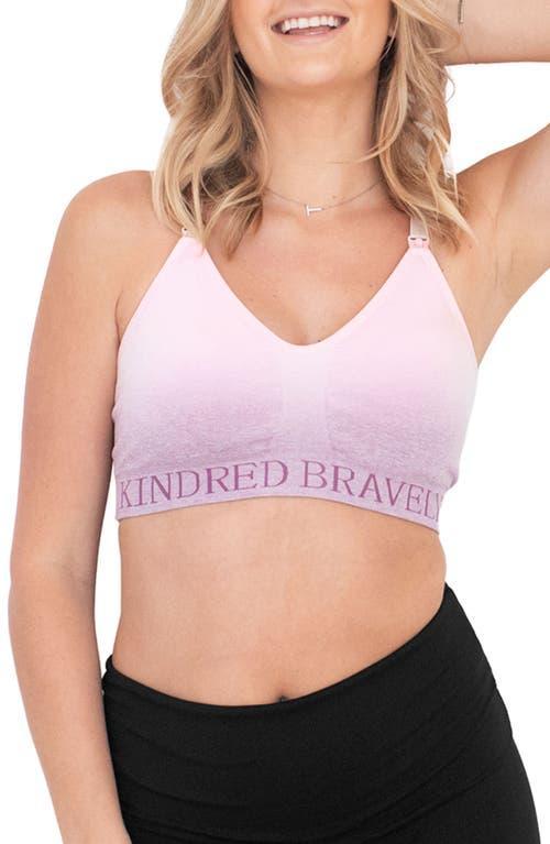 Kindred Bravely Women's Sublime Sports Pumping + Nursing Hands-Free Bra - Ombre Purple 1X: Light Support, Racerback Product Image