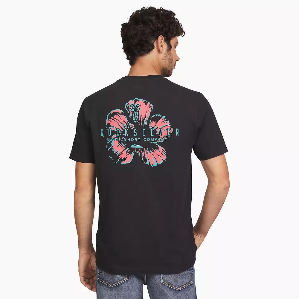 Men's Quiksilver Short Sleeve Graphic Tee, Size: Small, Black Floral Product Image