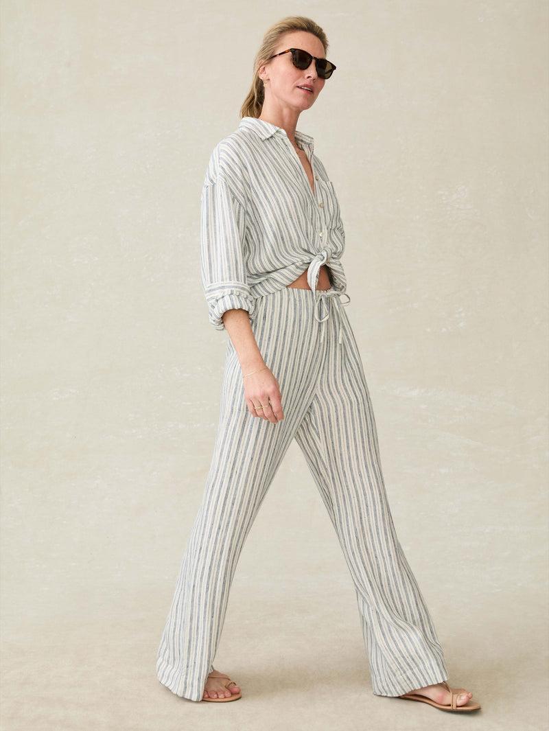 Laidback Linen Pant - Oceanside Stripe Product Image