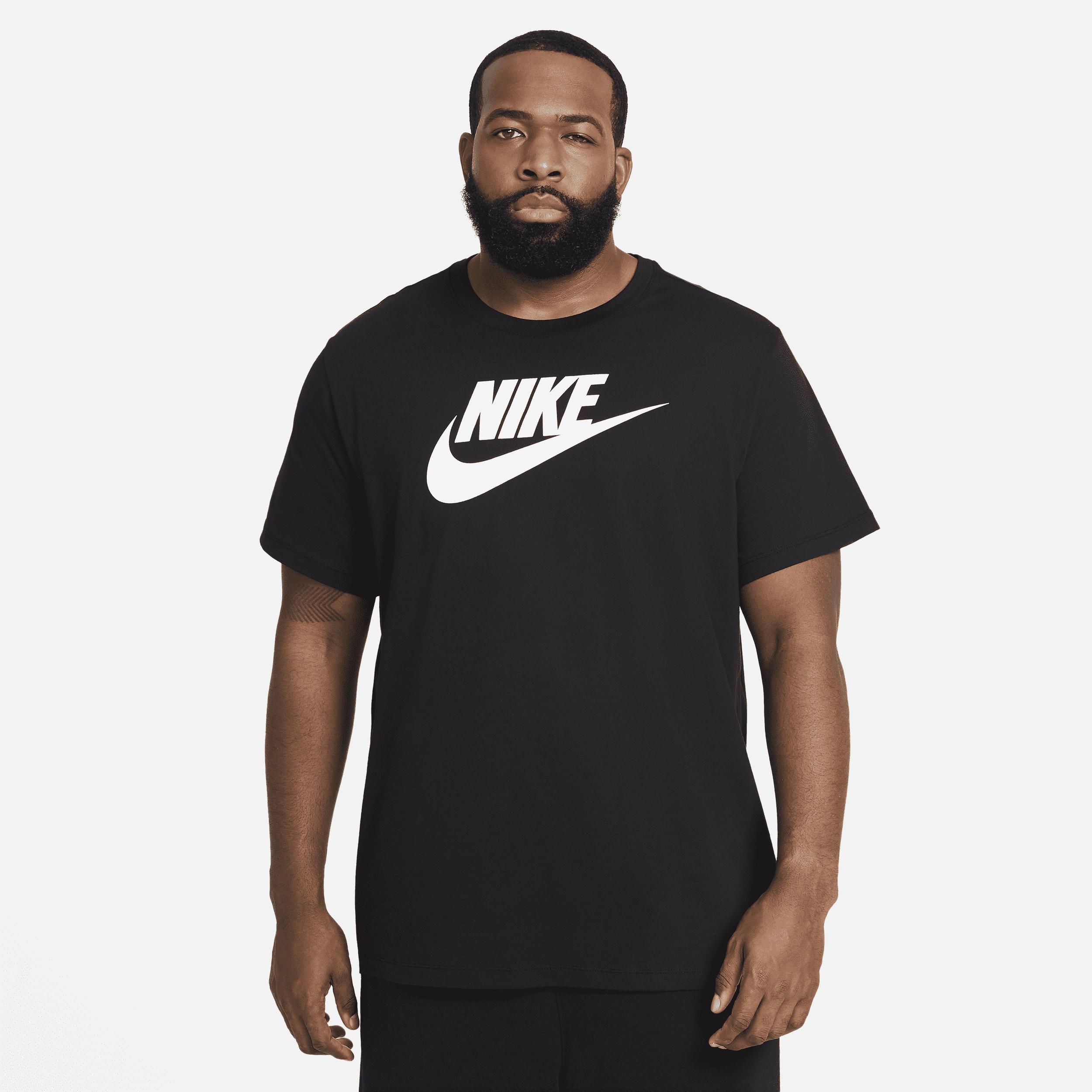 Men's Nike "Just Do It" Logo Tee, Size: Small, Black White Product Image