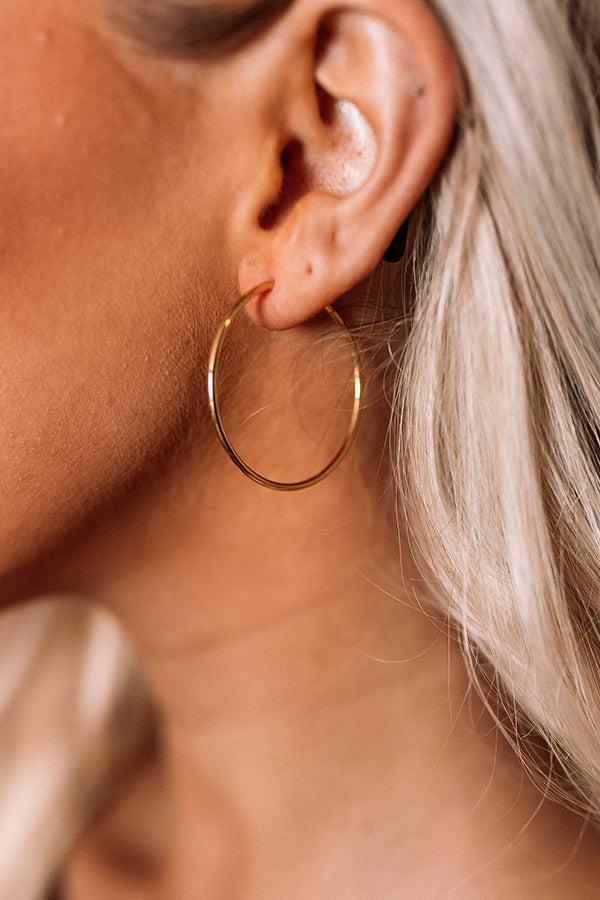 Unwind And Relax Hoop Earrings Product Image