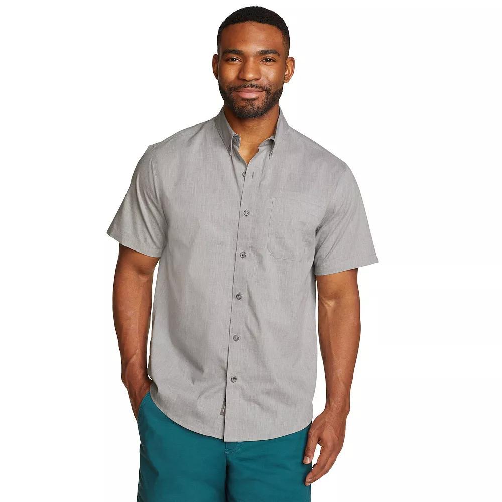 Men's Eddie Bauer UPF 50 Voyager Short Sleeve Button-Down Shirt, Size: Small, Dijon Product Image