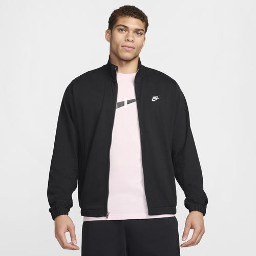 Men's Nike Club Knit Jacket, Size: Medium, Black Product Image