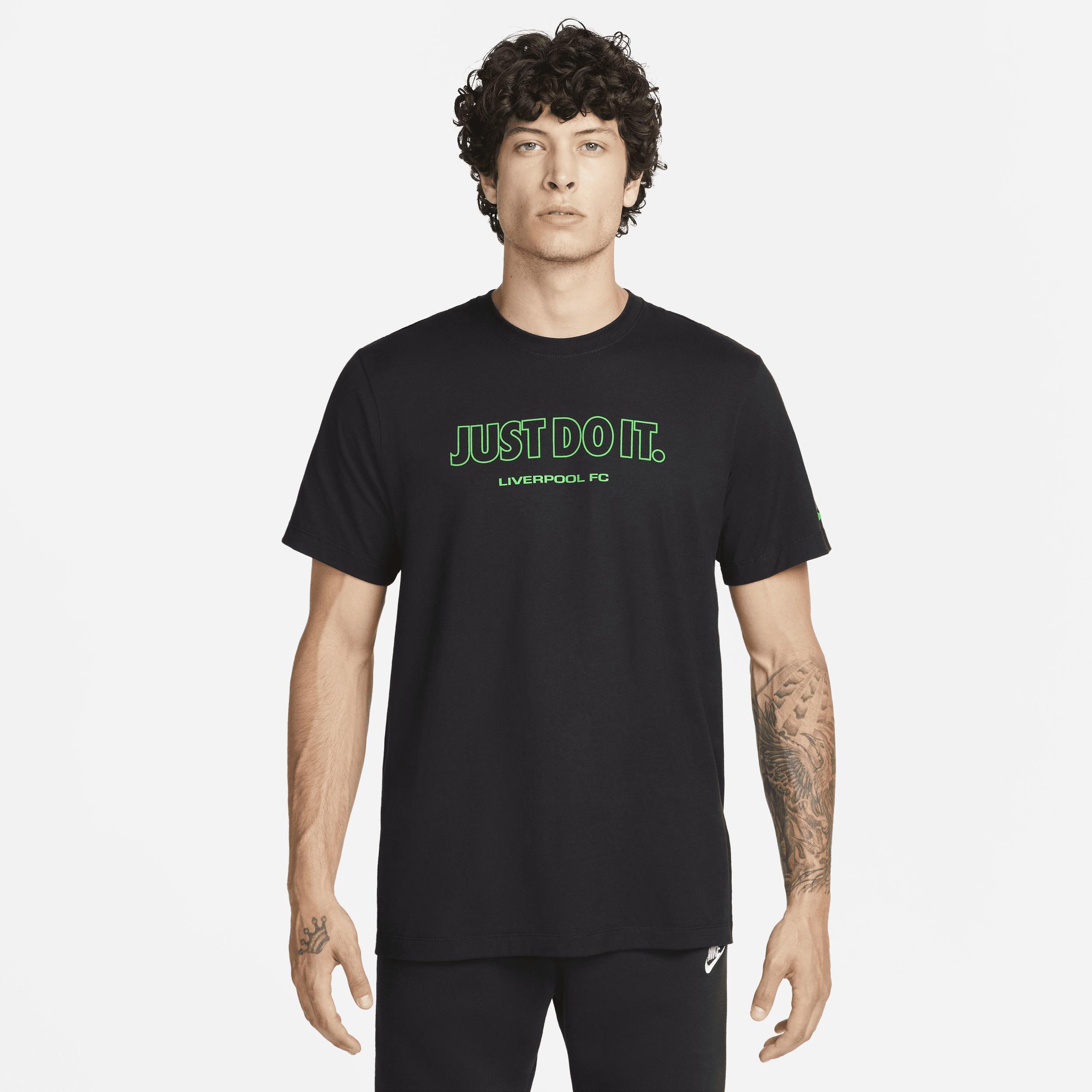 Men's Nike Black Liverpool Just Do It T-Shirt, Size: Small, Lvp Black Product Image