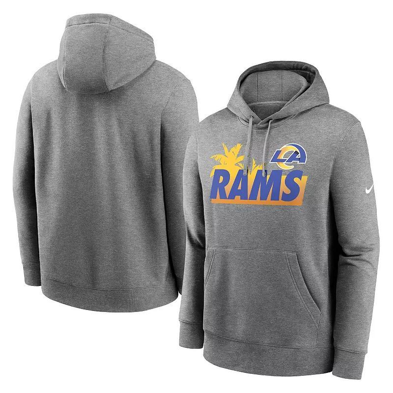 Mens Nike Heathered Gray Los Angeles Rams Local Pullover Hoodie Product Image
