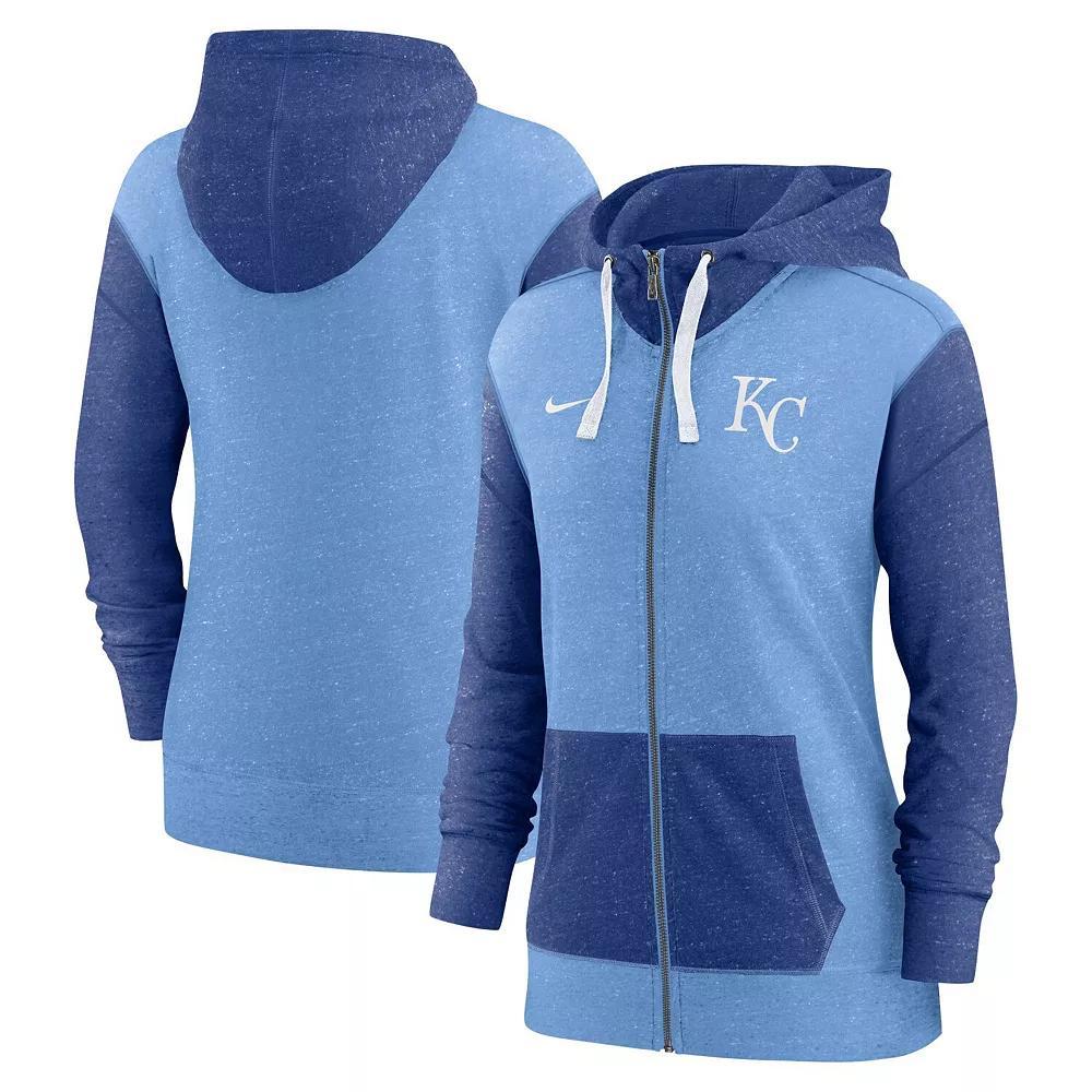 Women's Nike Light Blue Kansas City Royals Full-Zip Hoodie, Size: Small Product Image