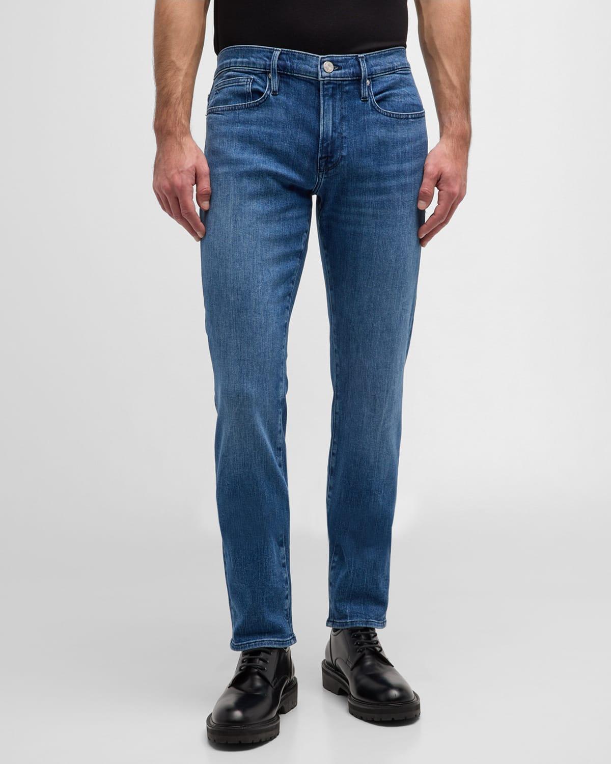 Mens LHomme Super Stretch Slim-Fit Denim Jeans Product Image