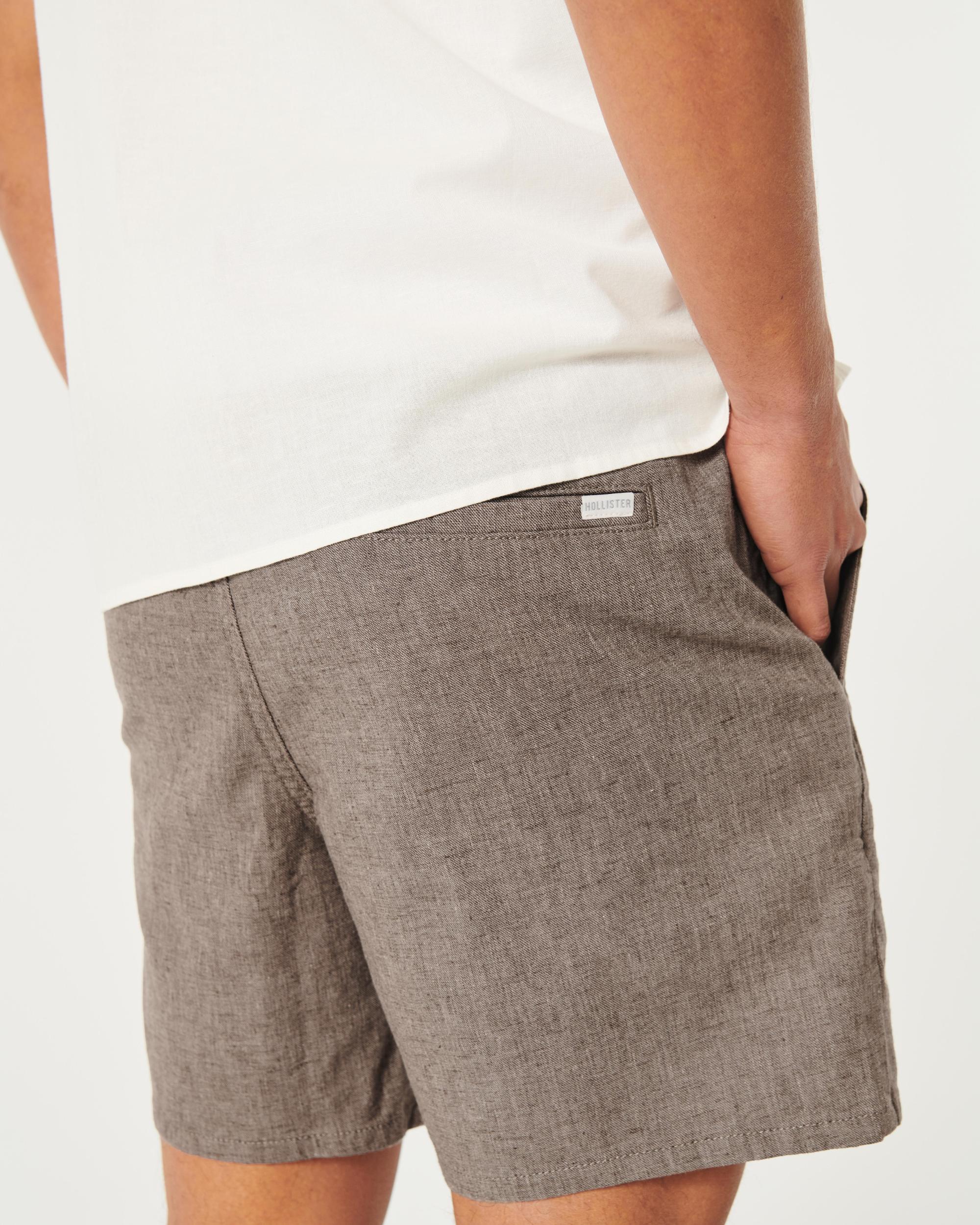Linen-Blend Jogger Shorts 7" Product Image