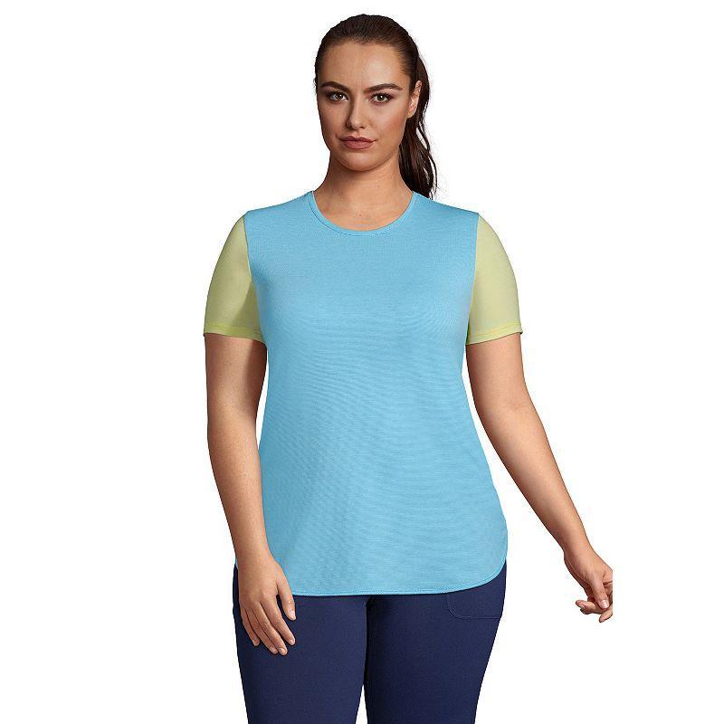 Plus Size Lands End Moisture-Wicking UPF 50 Tunic Tee, Womens Product Image